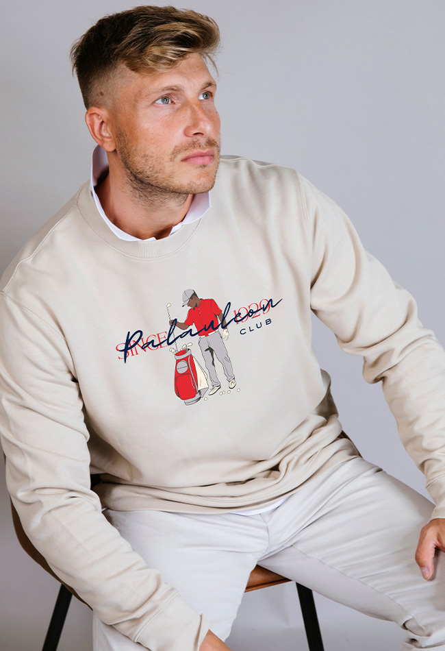 Sudadera para hombre color beige Golf Club