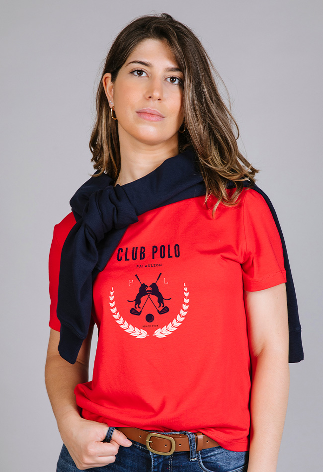 Camiseta roja mujer Golf