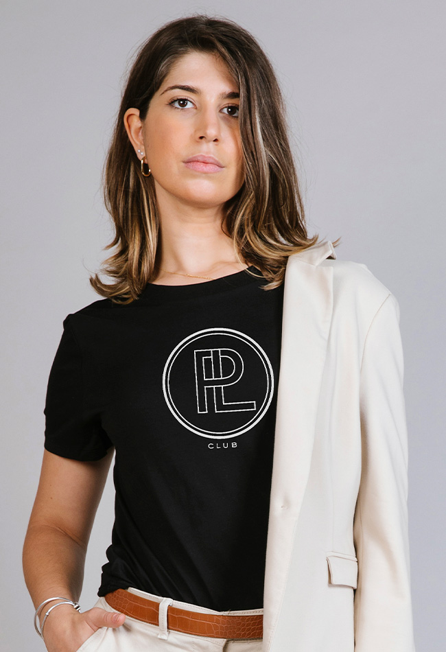 Camiseta negra mujer CIRCULO PL