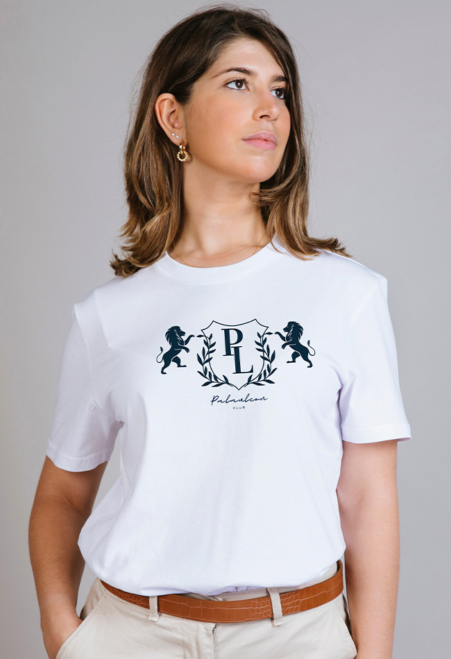 Camiseta blanca mujer Lion