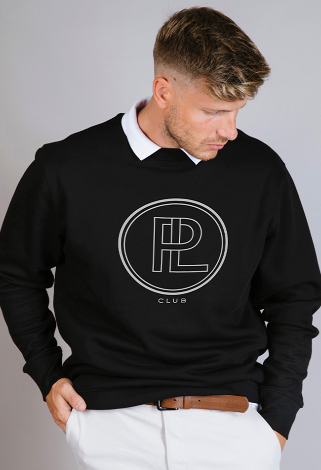 Sudadera para hombre color negro Round