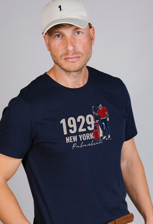 Camiseta azul marino hombre New York 1929