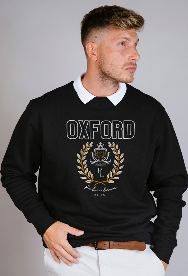 Sudadera para hombre color negro Oxford