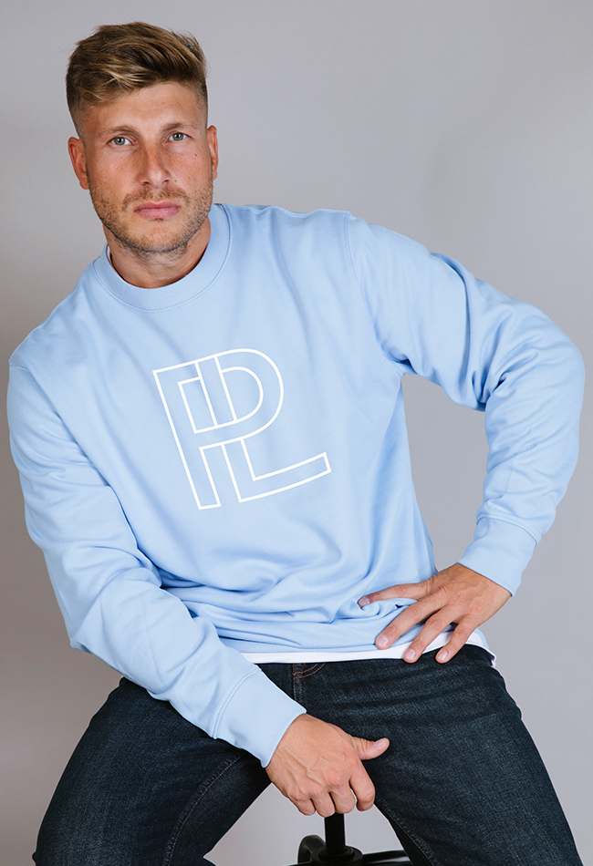 Sudadera para hombre color azul pastel Roots