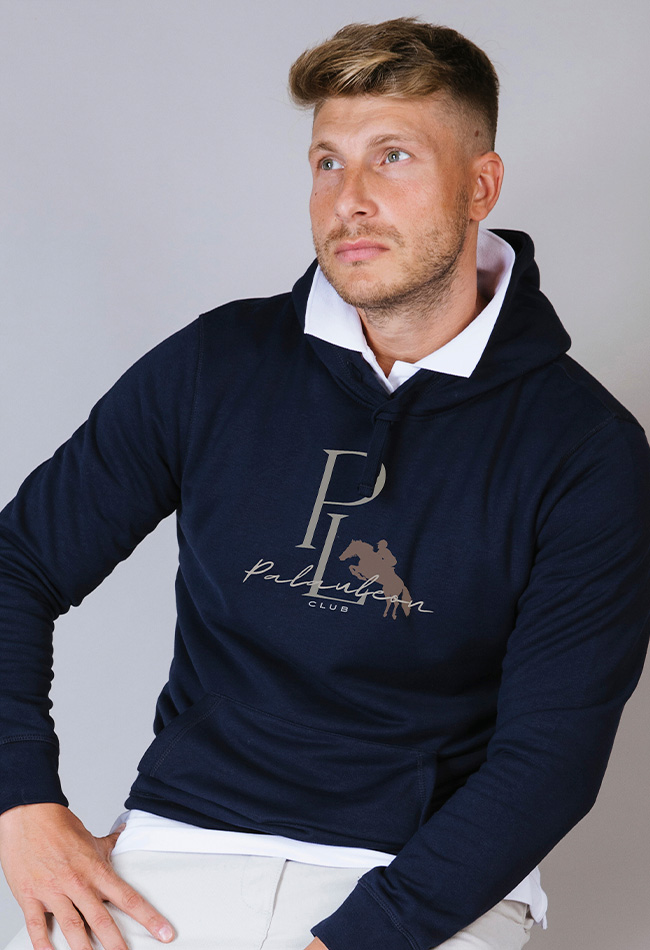 Sudadera con capucha para hombre color azul marino Dressage