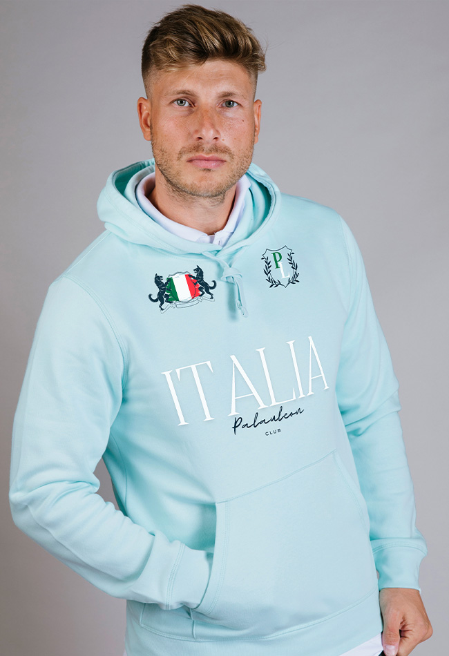 Sudadera con capucha para hombre color caribe Italia