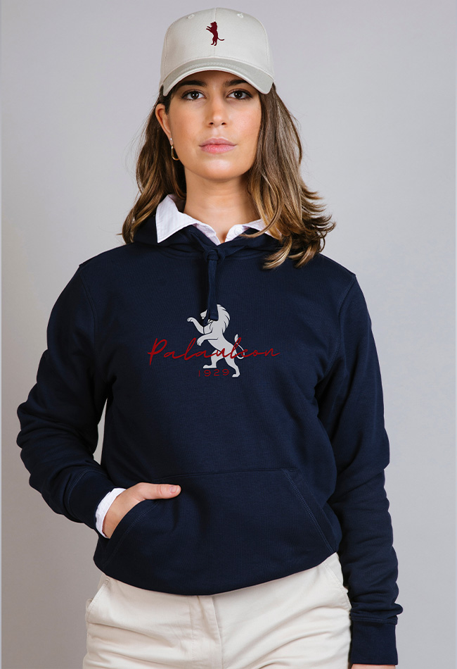 Sudadera con capucha para mujer color azul marino Lion Club