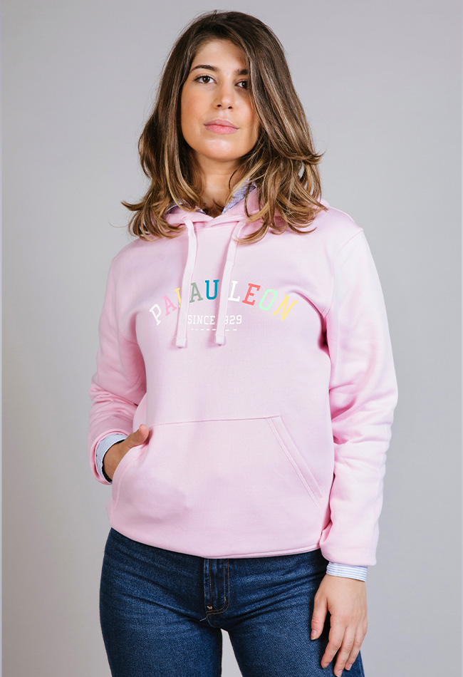 Sudadera con capucha para mujer color rosa pastel Serene