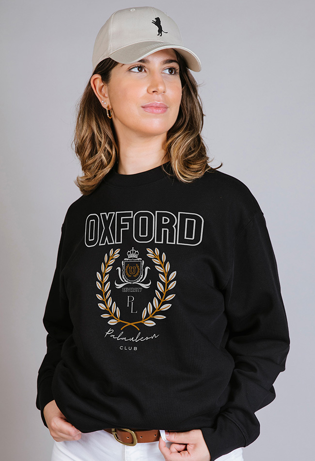 Sudadera para mujer en color negra Oxford