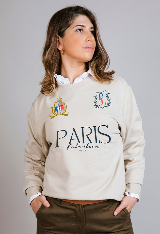 Sudadera para mujer color beige París