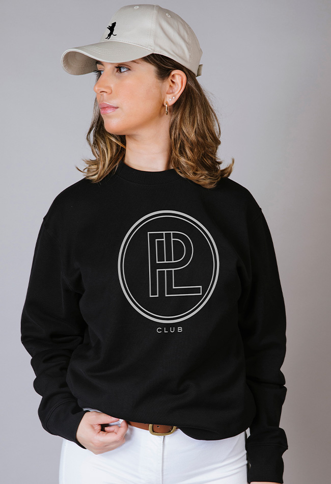 Sudadera para mujer en color negro Round