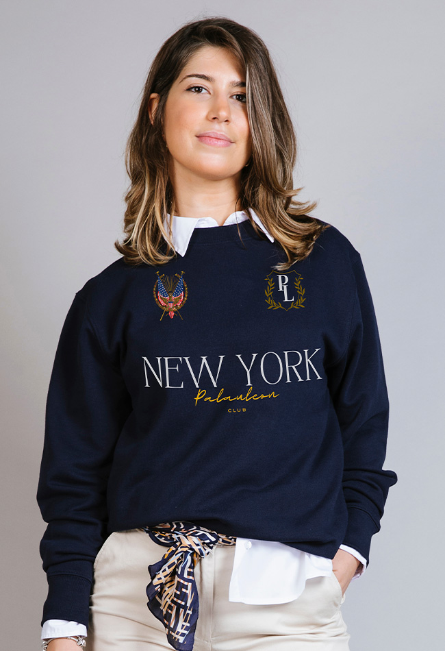 Sudadera para mujer en color azul marino New York