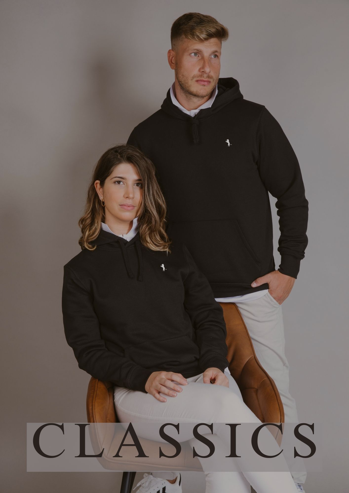 Ropa para hombre y mujer con estilo clásico y elegante