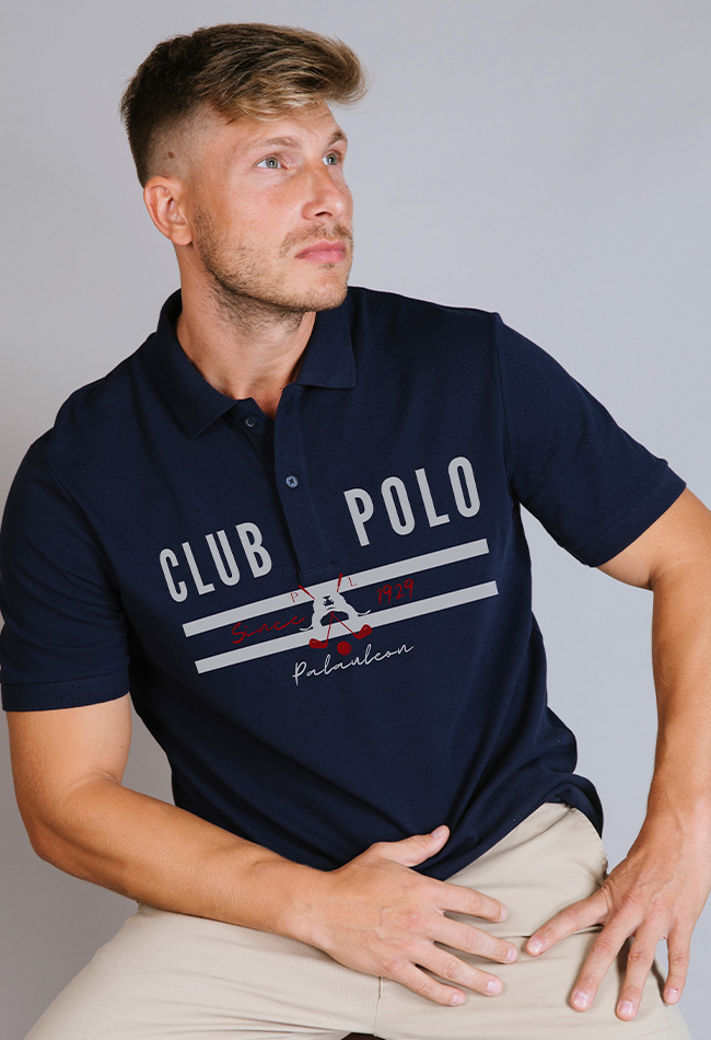 Polo hombre manga corta azul marino Polo Club