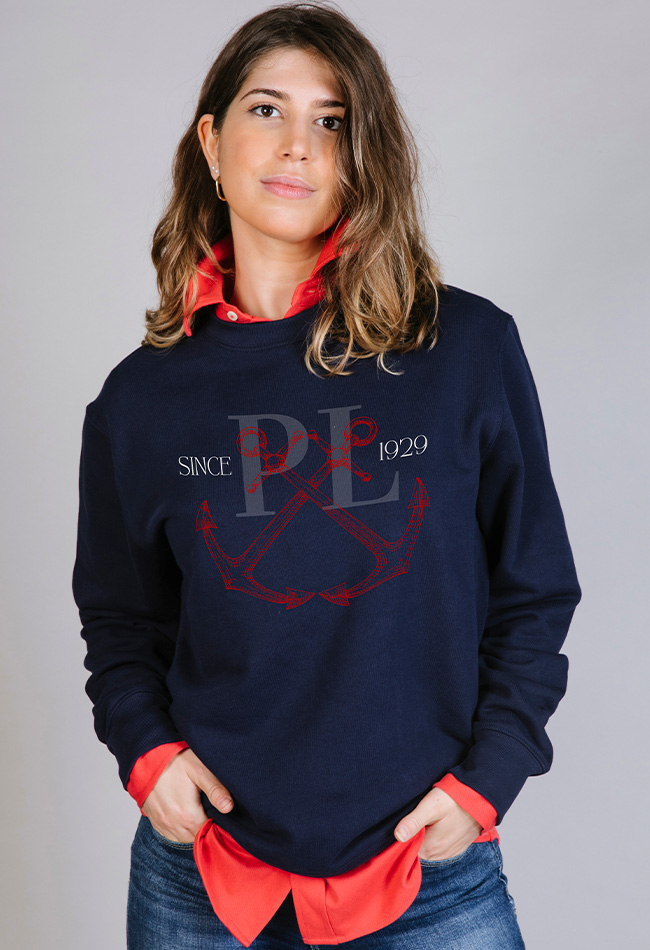 Sudadera para mujer color azul marino Ancre