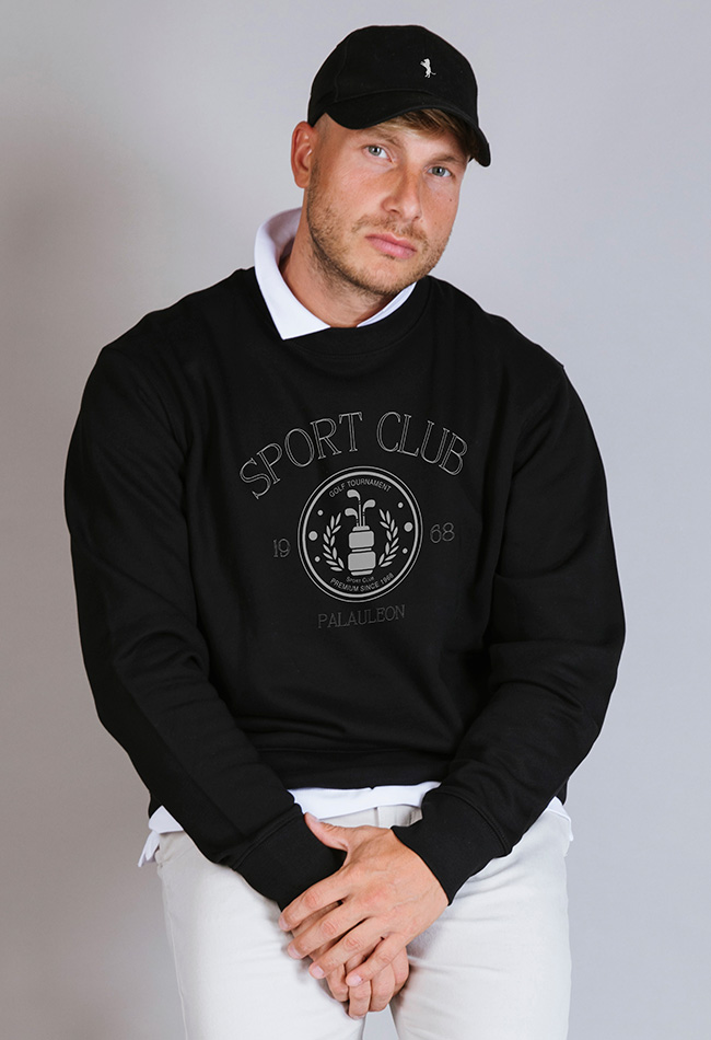 Sudadera para hombre color negro Sport Club