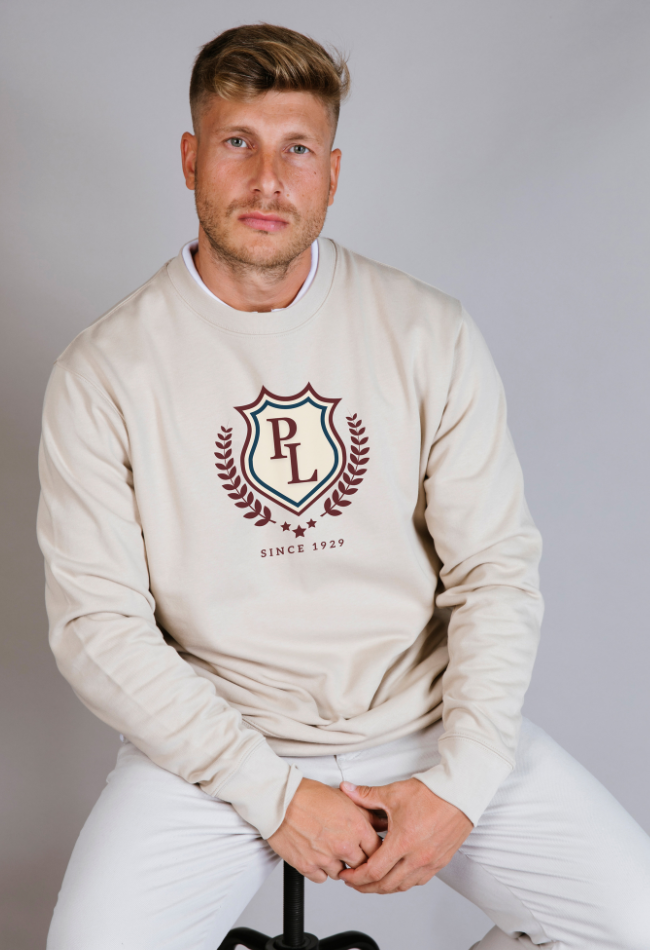 Sudadera Harvard para hombre color beige nueva colección con tonos burdeos. Compra con Envío gratis.