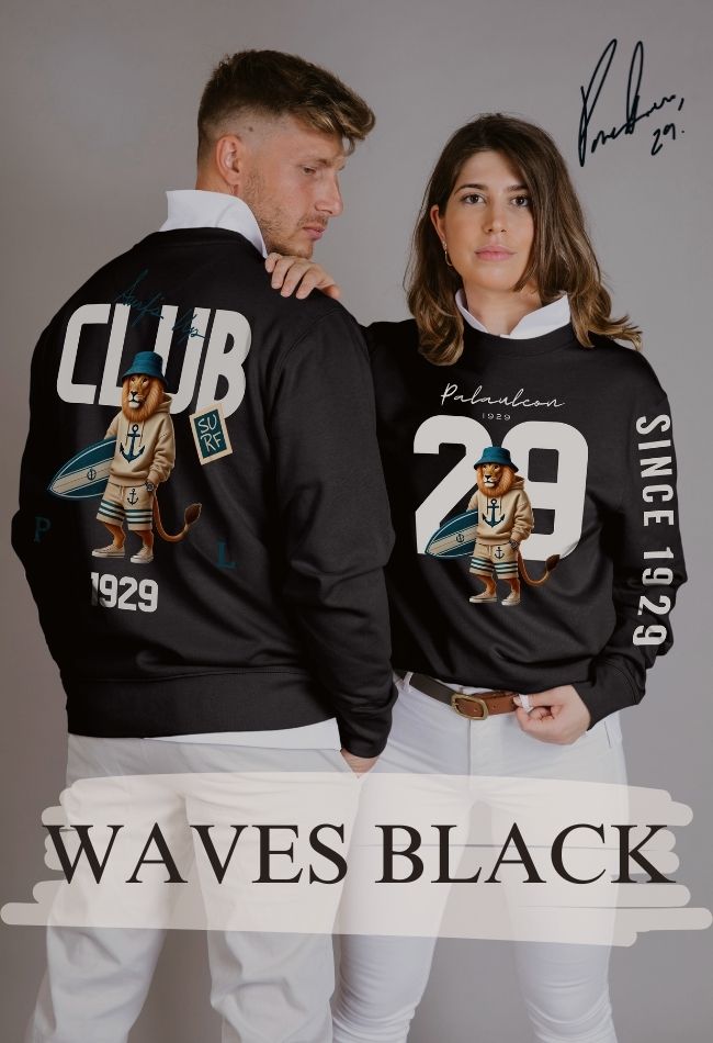 Sudadera exclusiva edición limitada en color negro para hombre y mujer cápsula Waves Black ¡Envío Gratis! #Sudaderasexclusivas